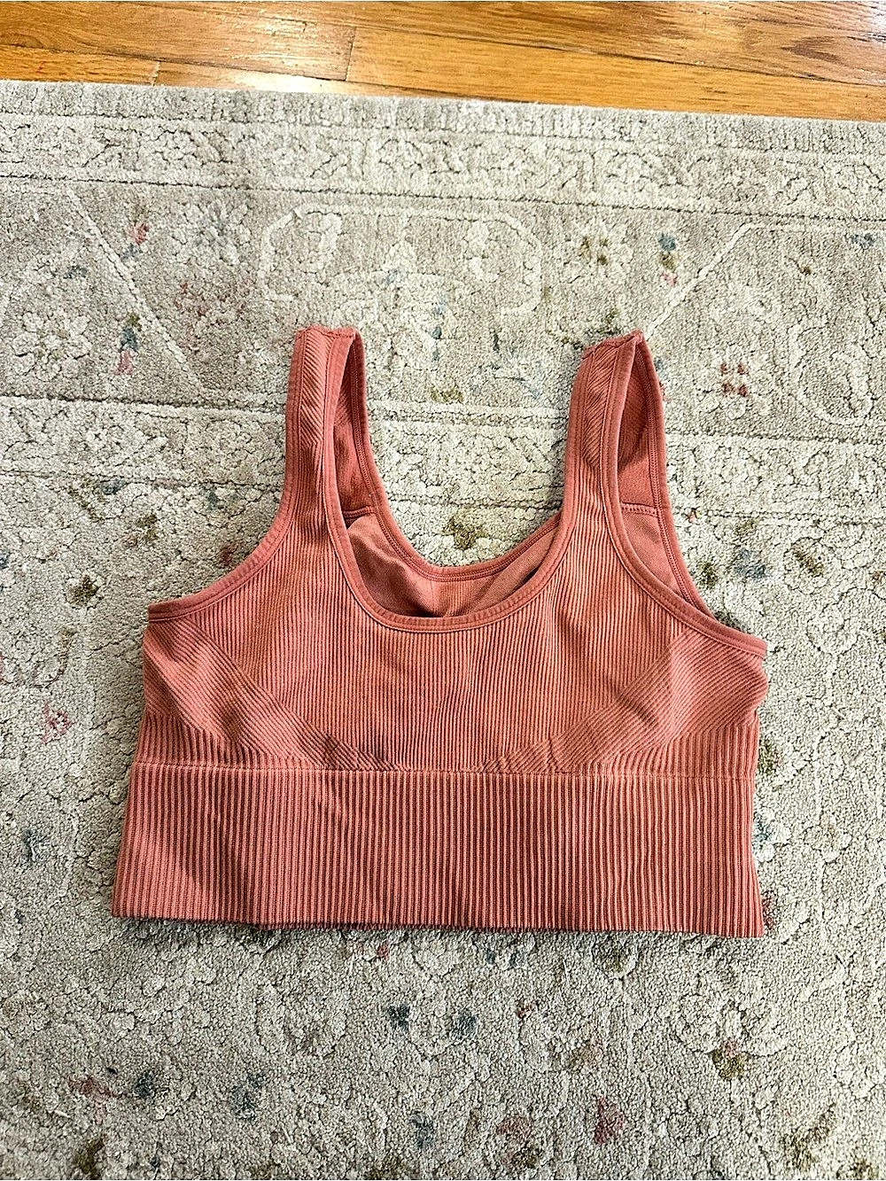 George Ribbed Sports Bra in Pink Large Like New